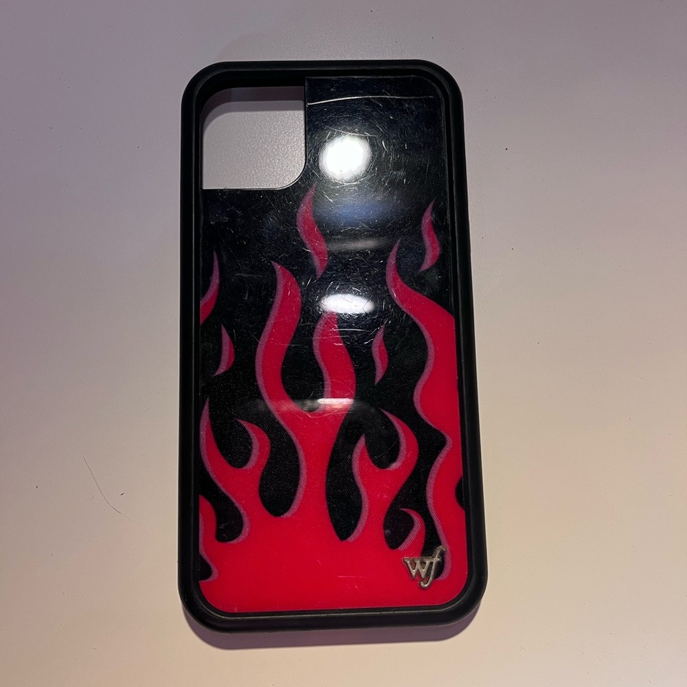 Wildflowers Red and Black Flame iPhone Cover